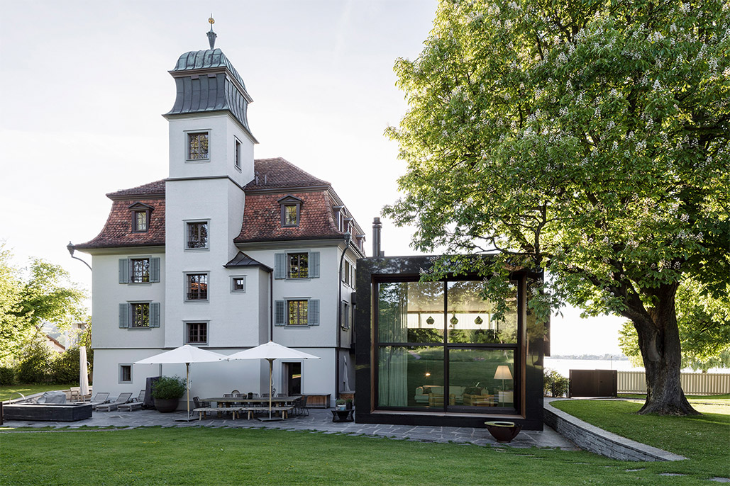 Fassandenanbau an klassische Herrschaftsvilla am Bodensee